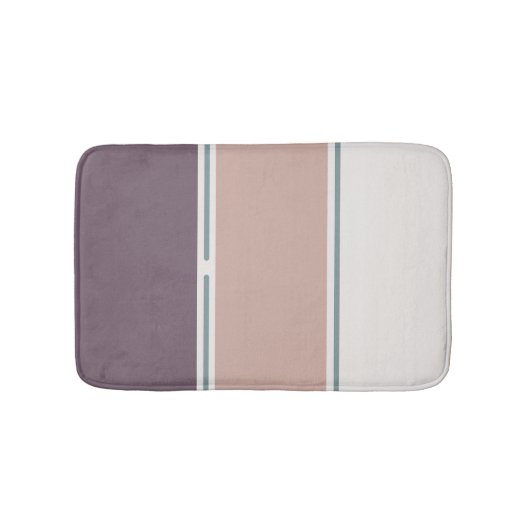 Pastel Stripes-2 – Calm Bathroom Stripe Accent Badmat (Voorkant)