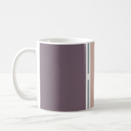 Pastel Stripes-2 – Design de mug neutre et doux (Gauche)