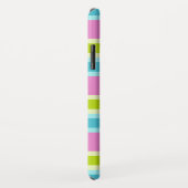 Pastel Stripes aangepaste monogram telefoongevalle Case-Mate iPhone Case (Achterkant/rechts)