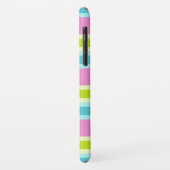 Pastel Stripes aangepaste monogram telefoongevalle Case-Mate iPhone Case (Achterkant/links)