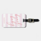 Pastel Stripes Beach Baby Bagagelabel (Voorkant horizontaal)