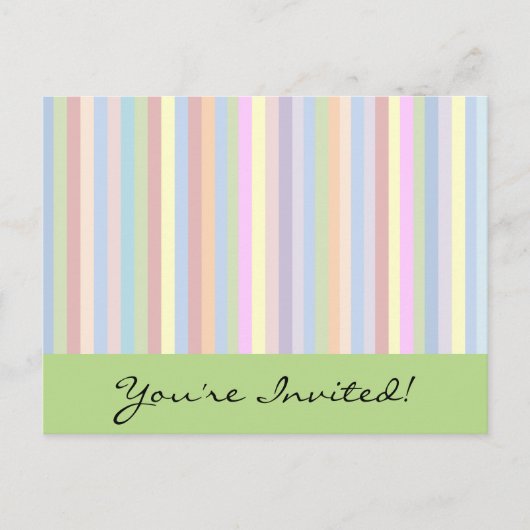 Pastel Stripes Briefkaart (Voorkant)