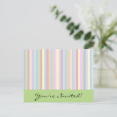 Pastel Stripes Briefkaart (Staand voorkant)