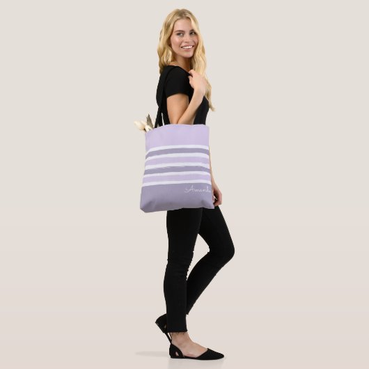 Pastel Stripes Canvas tas (Op model)