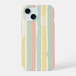 Pastel Stripes Harmony iPhone 15 Hoesje