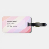 Pastel Stripes op maat Bagagelabel (Achterkant horizontaal)