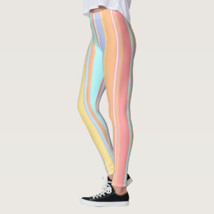 Pastel Stripes Paaslente  Zacht Leggings