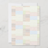 Pastel Stripes Patchwork Baby Shower Invitation (Dos)