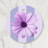 Pastel stripes pattern with Daisies Bedankjes Labels (Voorkant)