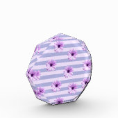 Pastel stripes pattern with Daisies Fotoblokken (Links)