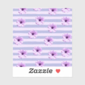 Pastel stripes pattern with Daisies Sticker (Vel)