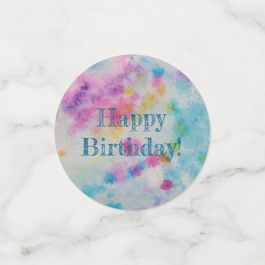 Pastel Stropdas Die Multicolor Confetti (Kleine voorkant)