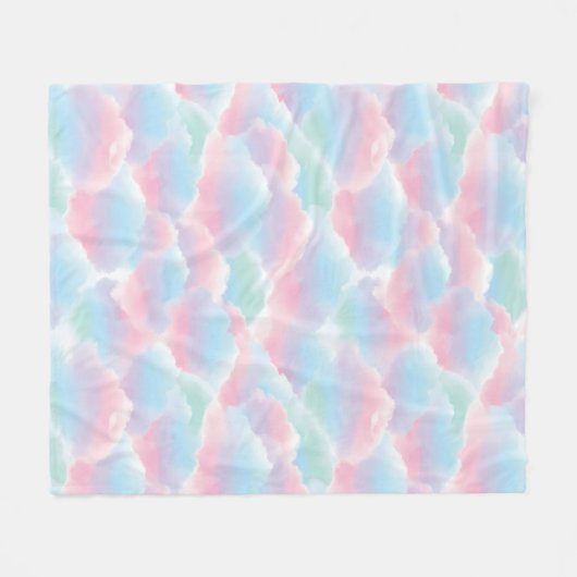 Pastel Stropdas-Dye Cloud Dreamy Soft Gradient Fleece Deken (Voorkant (Horizontaal))