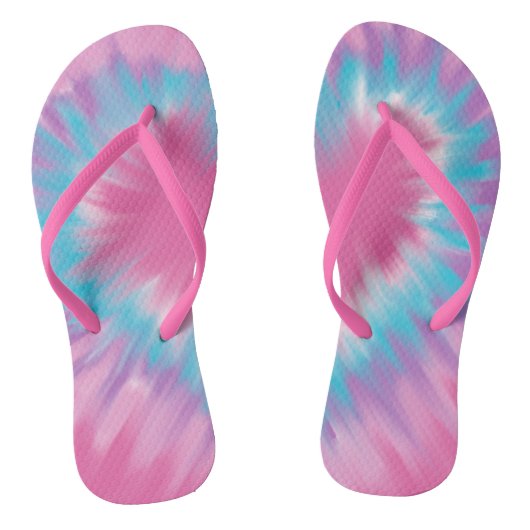  Pastel stropdas-kleurstof paar Teenslippers (Voetbed)