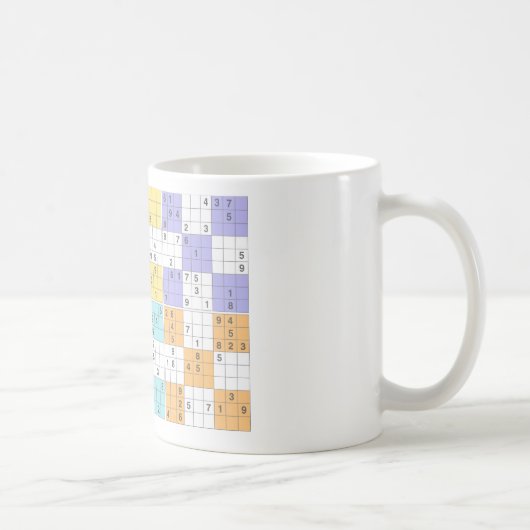 pastel sudoku koffiemok (Rechts)