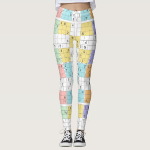 pastel sudoku - leggings