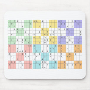 pastel sudoku muismat