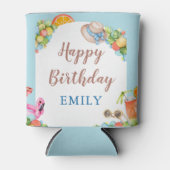 Pastel Summer Birthday Party Blikjeskoeler (Voorkant)