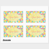Pastel Summer Flowers Pattern Rechthoekige Sticker (Vel)