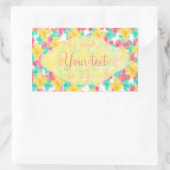 Pastel Summer Flowers Pattern Rechthoekige Sticker (Tas)