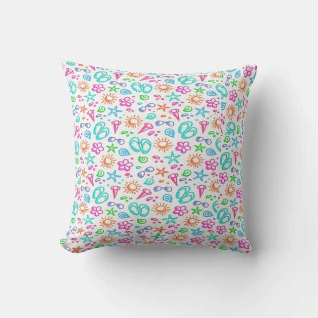 Pastel Summer Theme Kussen (Voorkant)