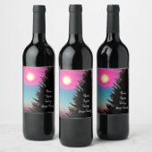 Pastel Sunset, Aangepast wijnlabel Wijn Etiket (Flessen)