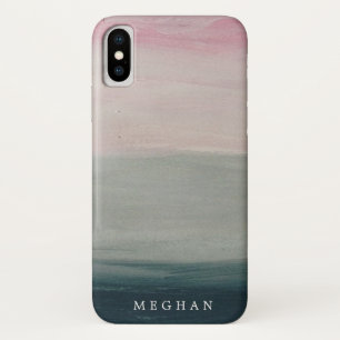 Pastel Sunset   Monogram iPhone-geval iPhone X Hoesje