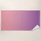 Pastel Sunset Pink Paars Ombre Gradient Strandlaken (Voorkant)