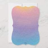 Pastel Sunset Waterverf Ombre Baby shower Kaart (Achterkant)
