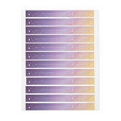 Pastel Sunset+White Stars Wraparound-adreslabel (Vel)