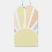 Pastel Sunshine Dank je Birthday Party Cadeaulabel (Achterkant)