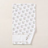 Pastel Swan and Floral Towel Trio (Serviette à main)