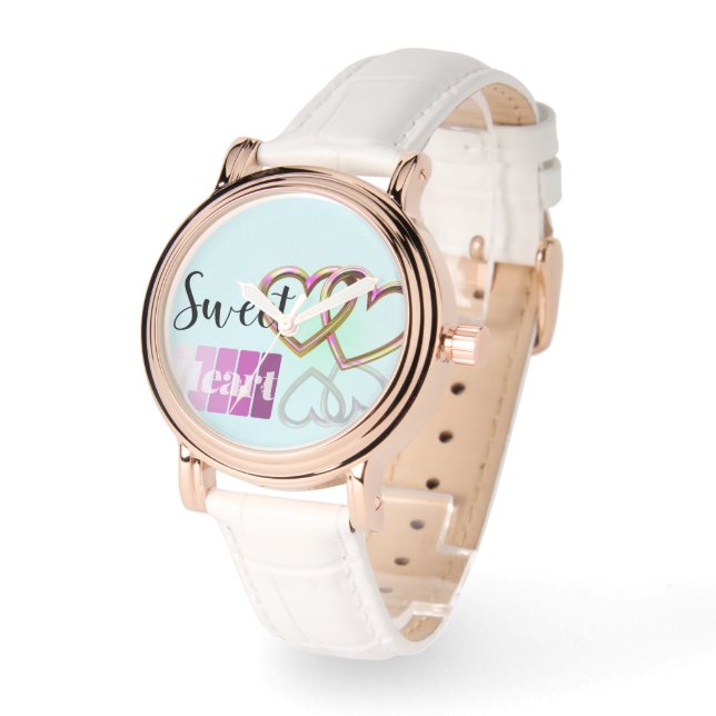 Pastel Sweet-Heart armband Horloge (Hoek)