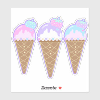 pastel Sweet Ice Cream Sticker