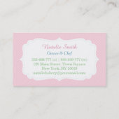 Pastel Sweet Macarons Pâtisserie Carte de visite (Dos)