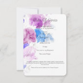 Pastel Sweet Pea Celebratie van een levensfotokaar Kaart (Achterkant)