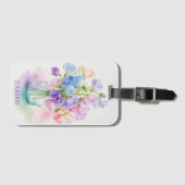 Pastel Sweet Pea Symphony Bagagelabel (Voorkant (horizontaal))