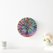 Pastel Swirl Spiral Tie Dye Ronde Klok (Huis)