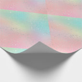 Pastel swirl stropdas kleurstof schattig roze blau cadeaupapier (Hoek)