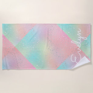 Pastel swirl stropdas kleurstof schattig roze blau strandlaken