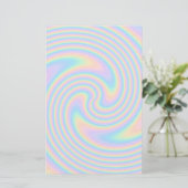 Pastel Swirl Twist Design. Briefpapier (Staand voorkant)