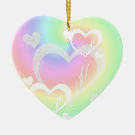Pastel Swirled Hearts Ornament (Voorkant)