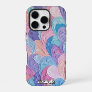 Pastel Swirls Creëer Calm Waves iPhone 16 Pro Hoesje
