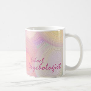 Pastel Swirls School Psychologist Coffee Mok