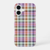 Pastel Tartan Plaid Pattern Design iPhone 16 Hoesje (Achterkant)