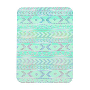 Pastel Teal Azteekse Kunststijl Patroon Magneet