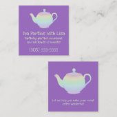 Pastel Teapot Vierkante Visitekaartje (Voorkant / Achterkant)