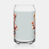 Pastel Teddy Bear Holding Flower Wear Overalls (Gauche)