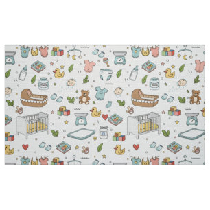 Pastel Teddybeer Eend Decoratieve Stof