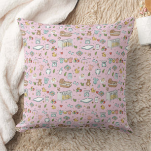 Pastel Teddybeer Eend Slaapkamer Kussen